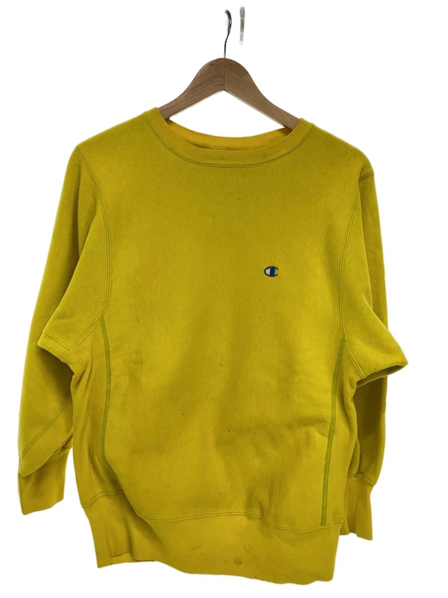 【中古】Champion◆90s/刺繍タグ/REVERSE WEAVE/蛍光/スウェット/M/コットン/YLW/無地//【メンズウェア】｜2ｎｄ STREET 店