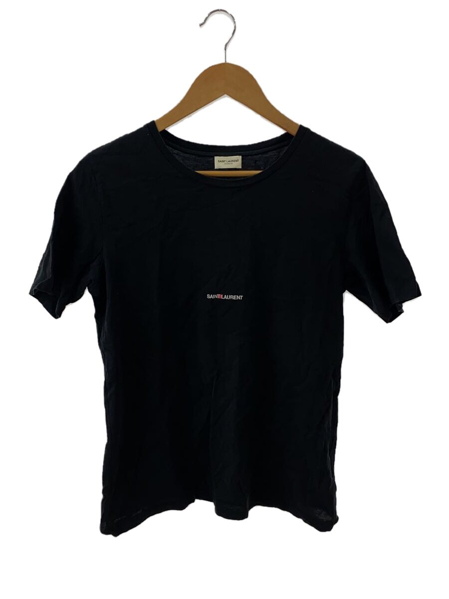 【中古】SAINT LAURENT◆プルオーバー/M/綿織物/BLK/刷り上げる/464572【メンズウェア】