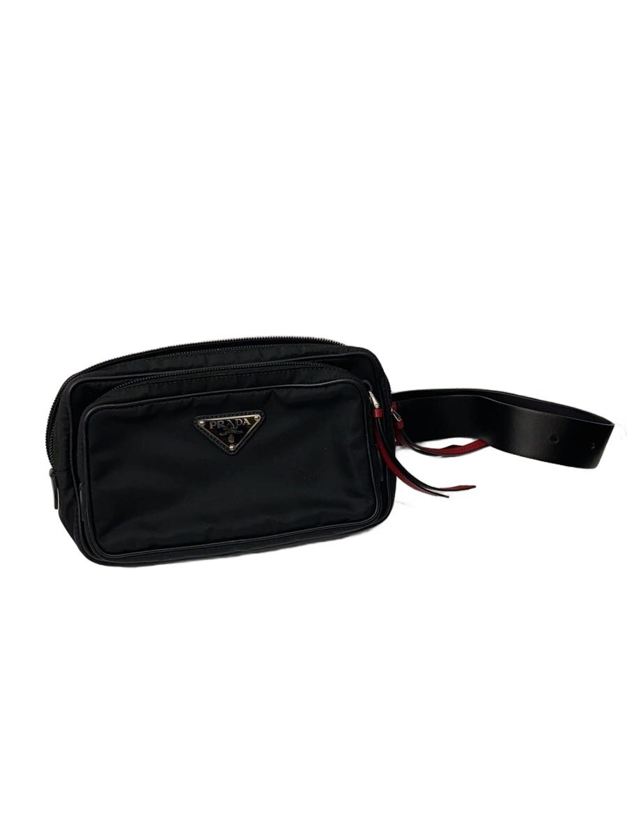 【中古】PRADA◆酉の方角御徒面子/ナイロン/BLK/1BL010【御徒面子】