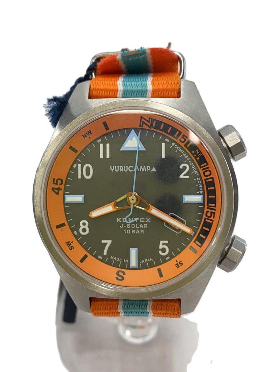 【中古】Kentex◆ウオッチ/アナログ/--/黒いこと/オレンジ色/SS/S795M-02【服飾雑貨他】