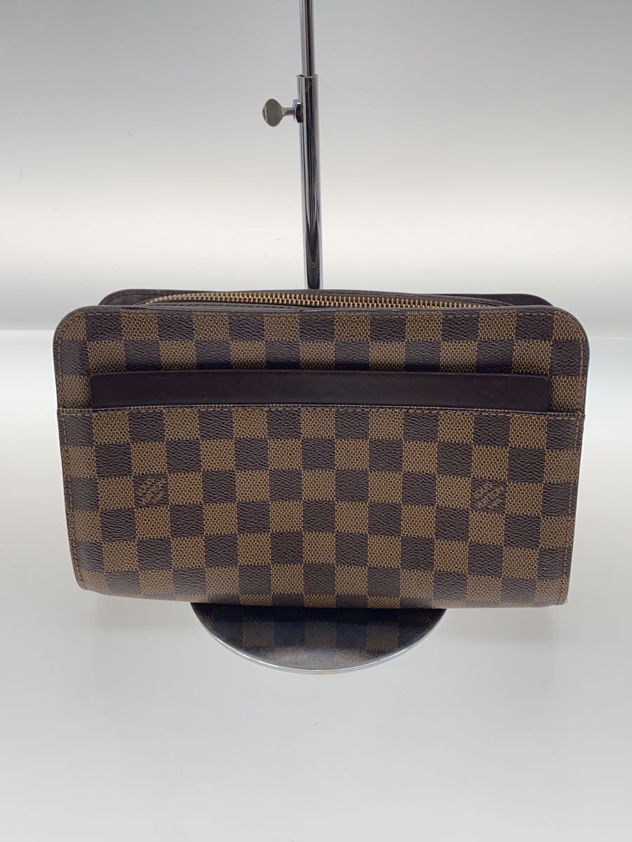 【中古】LOUIS VUITTON◆サンルイ_ダミエ・エベヌ_BRW/PVC/BRW【御徒面子】