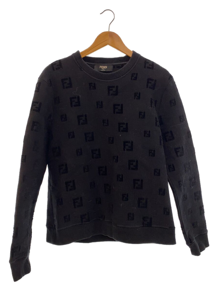 【中古】FENDI◆汗水/M/ポリエステル/BLK/総柄/FAF535 AEMP【メンズウェア】