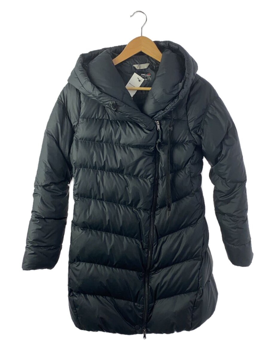 【中古】RLX RALPHLAUREN◆ロングダウンジャケット/XS/ポリエステル/BLK/無地/211563323001【レディース御召しもの】