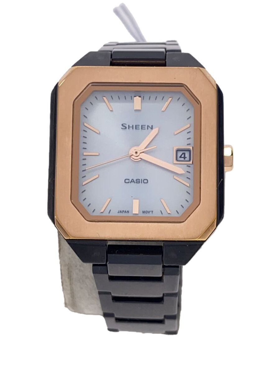 CASIO SOLAR_SHEEN ANALOG SLV BLK 2-4317 VERYGOOD WRISTWATCH JAPAN | eBay