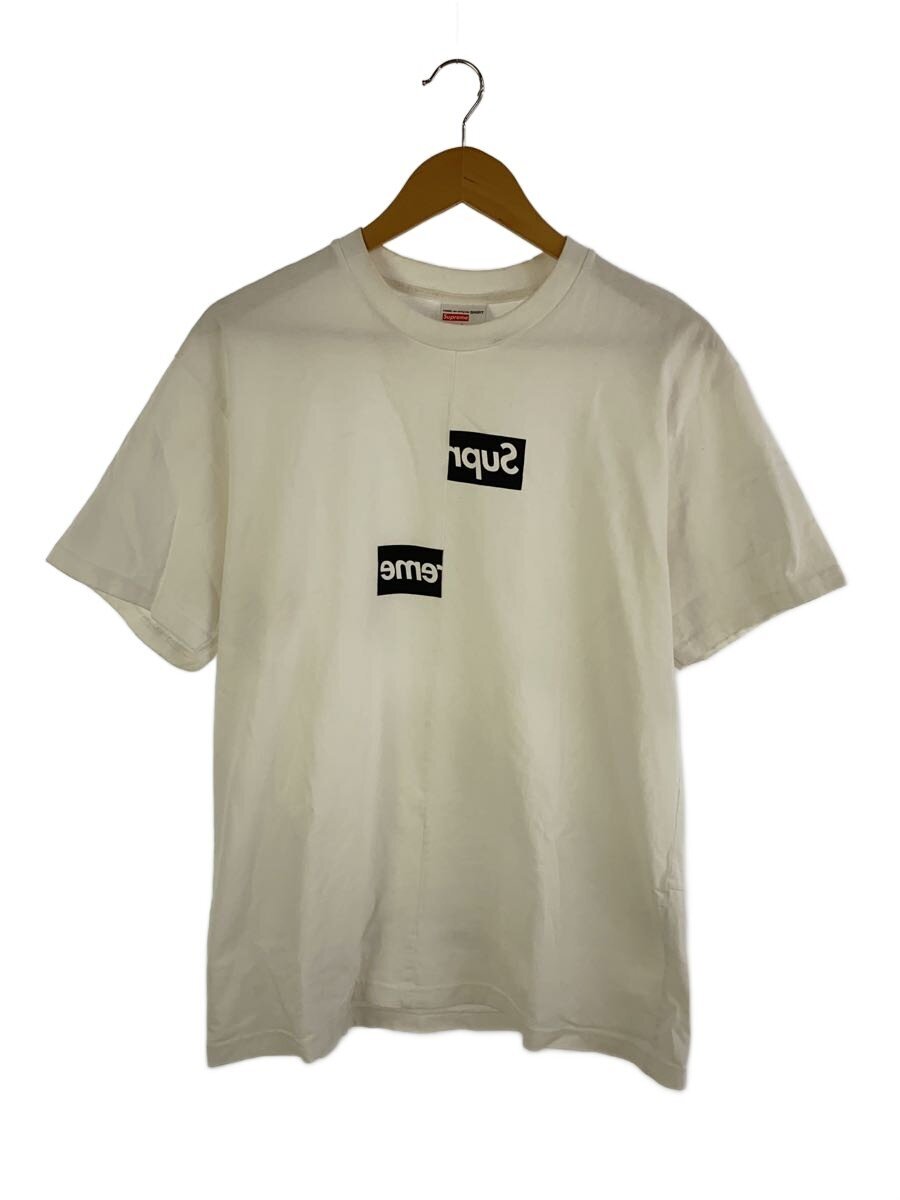 【中古】Supreme◆18AW/Split Box Logo Tee/COMME des GARCONS SHIRT/ティーシャツ/L/綿織物/? NULL ?【メンズウェア】