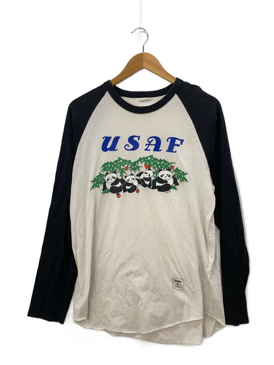 【中古】Supreme◆Pandas Baseball Raglan Top/長袖プルオーバー/S/綿織物/WHT//【メンズウェア】