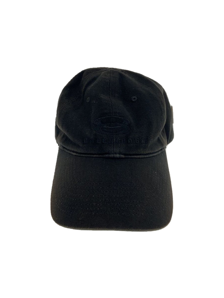 【中古】BALENCIAGA◆22SS/Unity Snowboard Cap/旗がしら/FREE/綿織物/BLK/メンズ【服飾雑貨他】