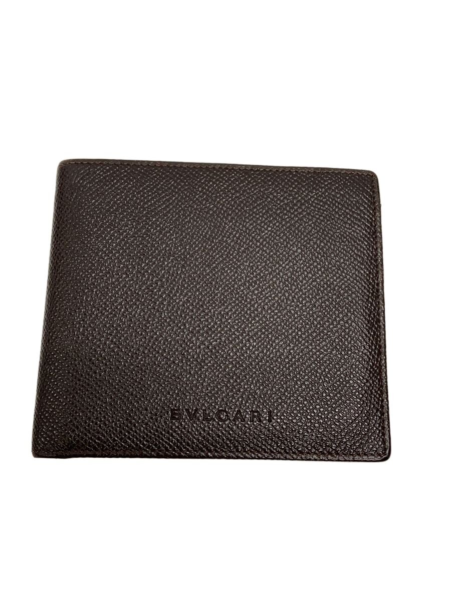 【中古】BVLGARI◆2つ折り金入れ/--/BRW/無地/メンズ【服飾雑貨他】