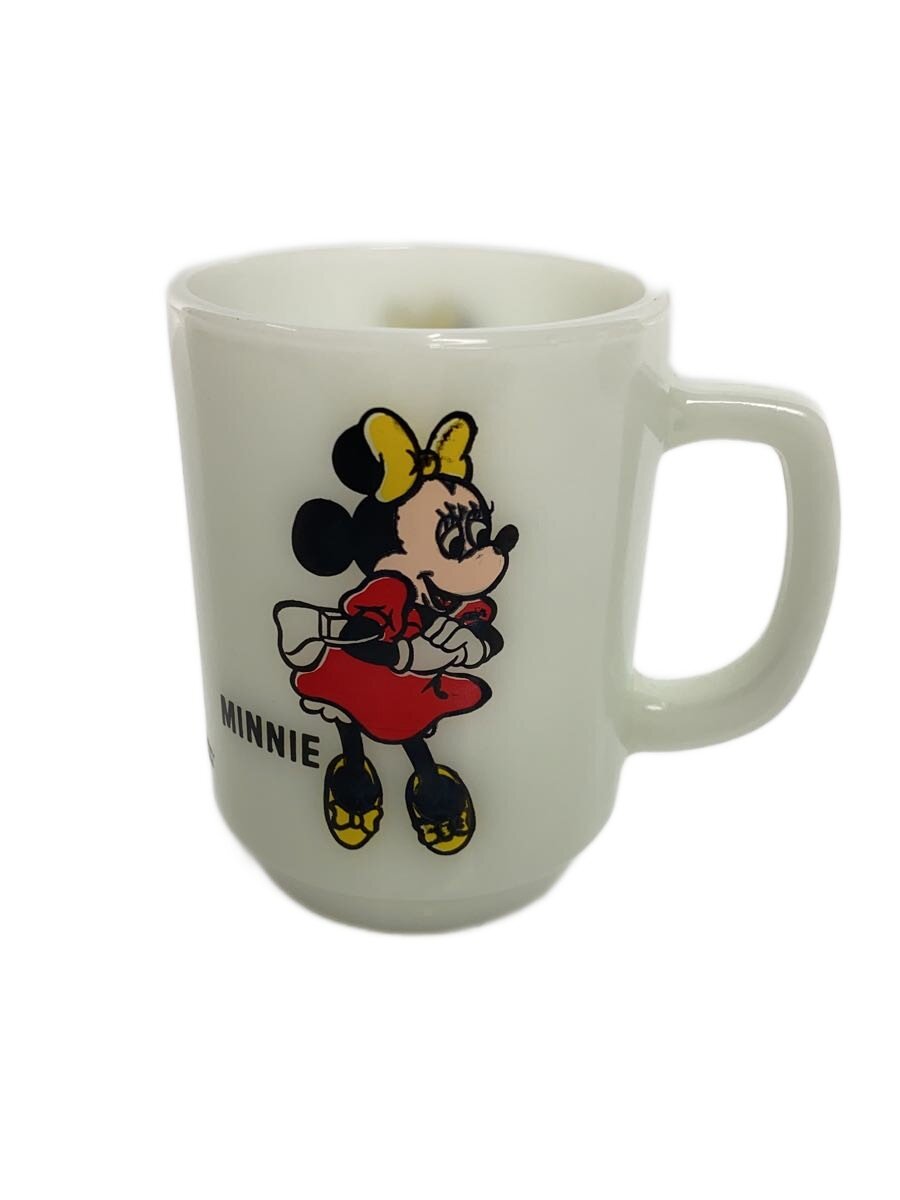【中古】Fire King◆マグカップ/ホワイト/ミニーマウス/ディズニー/PEPSI【キッチン用品】