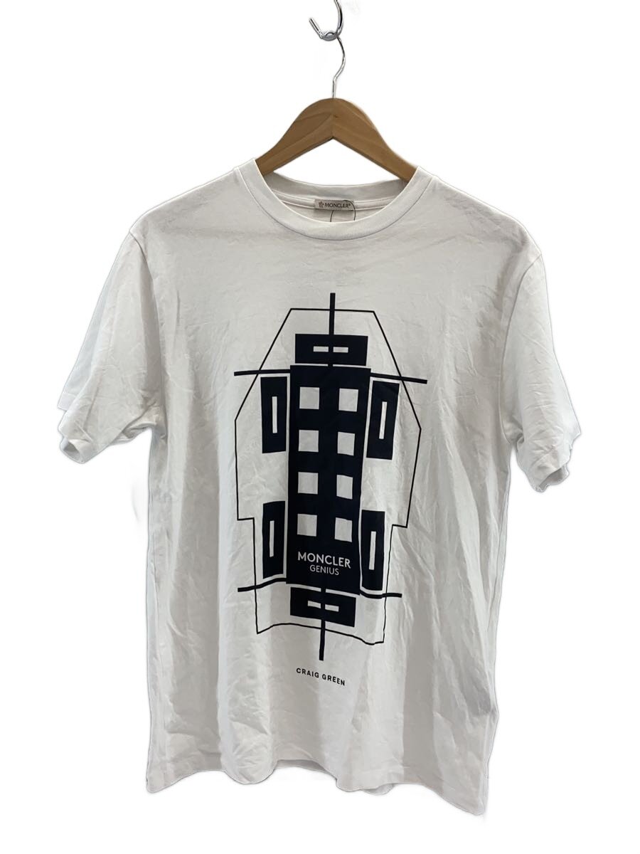 【中古】MONCLER◆MAGLIA T-SHIRT/プルオーバー/M/綿織物/WHT/E20968003055 8390T//【メンズウェア】