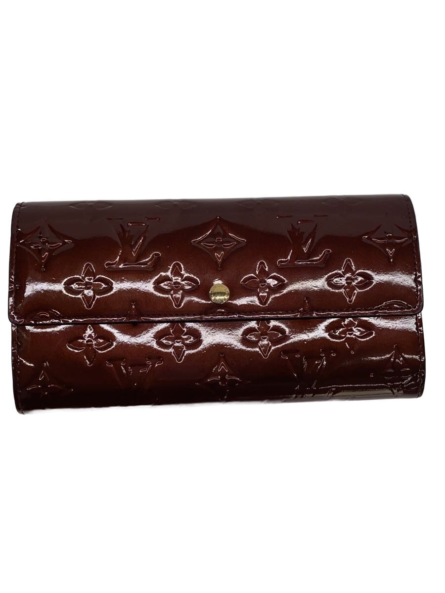 【中古】LOUIS VUITTON◆ポルト・フォイユ・サラ_モノグラム・ヴェルニ/エナメル/BRD/レディース【服飾雑貨他】