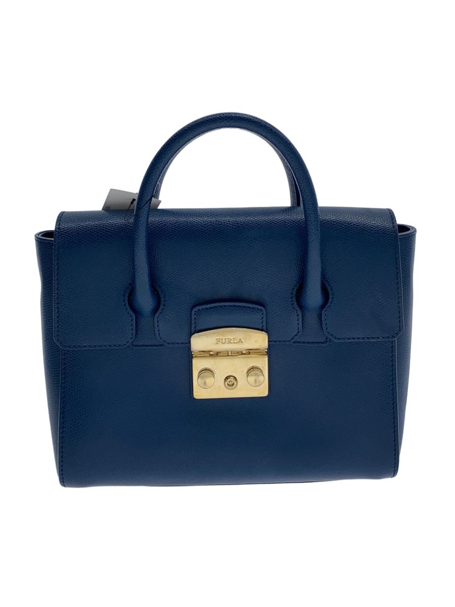 【中古】FURLA◆御徒面子/なめし革/BLU/G6836【御徒面子】