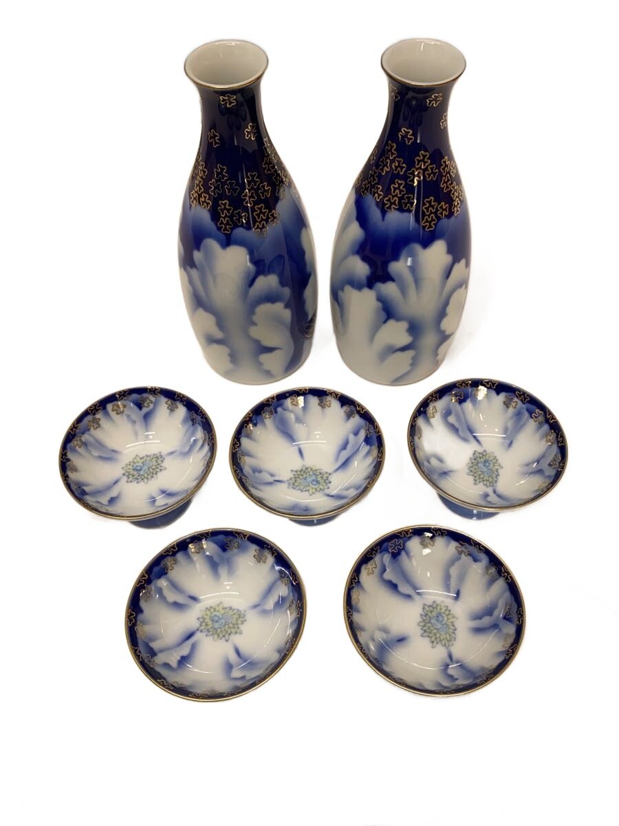 【中古】深川製磁◆酒器揃/7点セット/BLU/有田焼【キッチン用品】