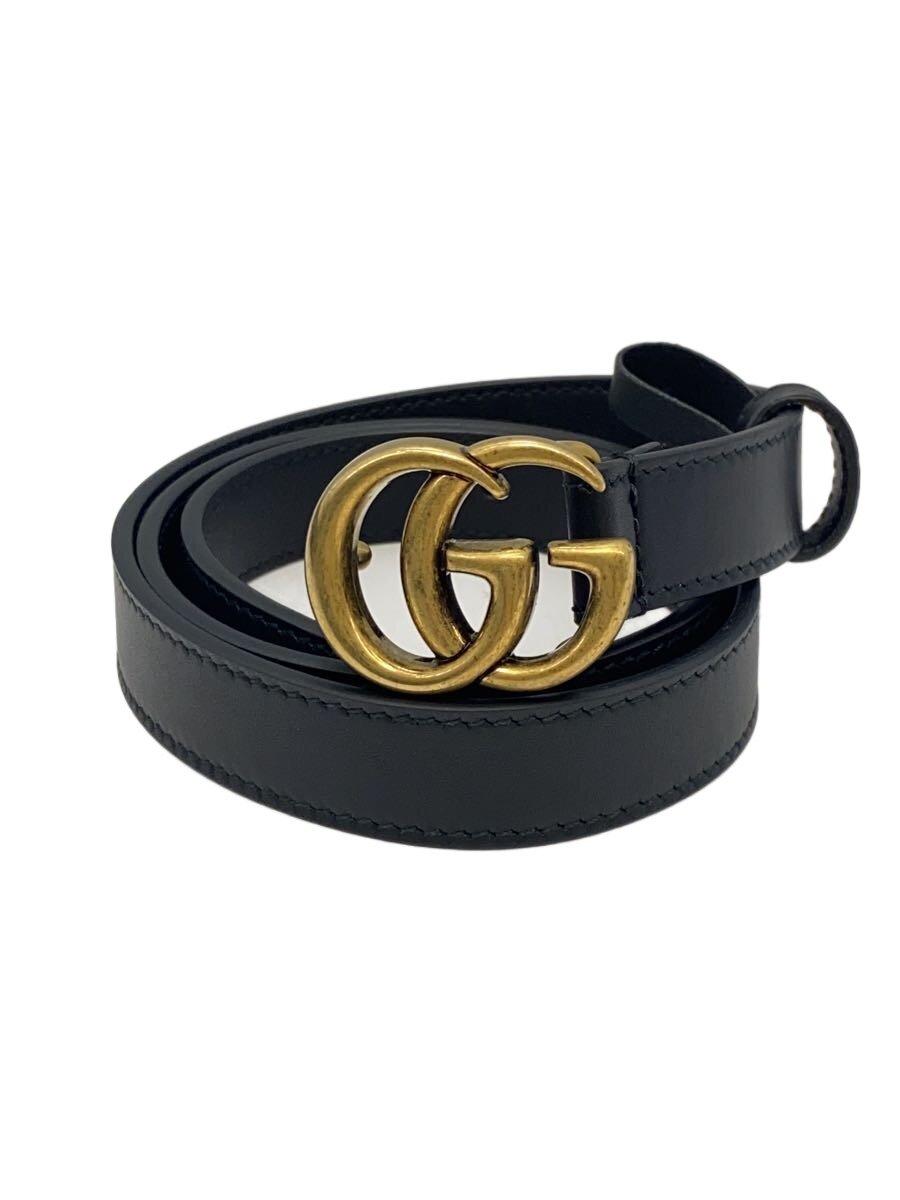 【中古】GUCCI◆胴締め/なめし革/BLK/レディース/ap00T【服飾雑貨他】