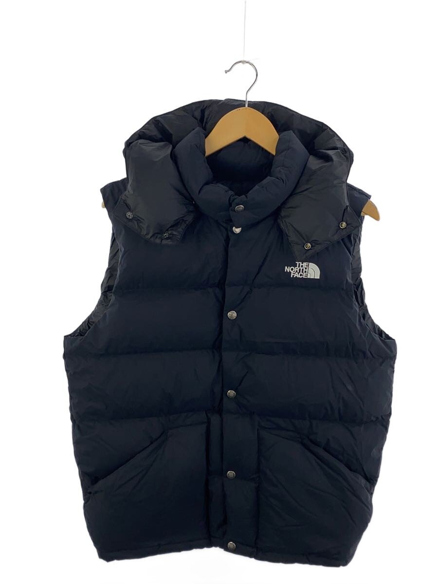 【中古】THE NORTH FACE◆CAMP SIERRA VEST_キャンプシエラベスト/M/ナイロン/BLK/無地//【メンズウェア】