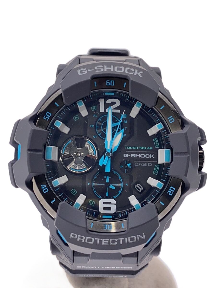 【中古】CASIO◆ソーラーウォッチ_G-SHOCK/アナログ/--/GRY/GRY//【服飾雑貨他】