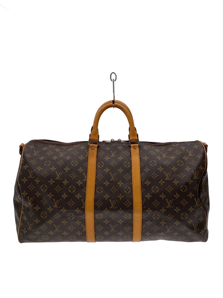 【中古】LOUIS VUITTON◆キーポル・バンドリエール60_モノグラム・帆布/PVC/BRW【御徒面子】