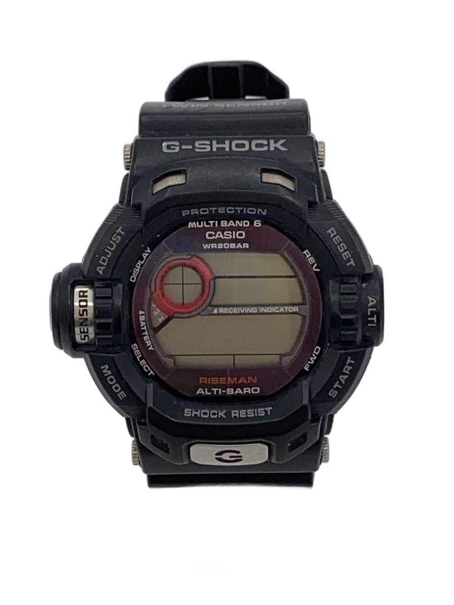 【中古】CASIO◆ソーラーウオッチ・G-SHOCK/デジタル/BLK【服飾雑貨他】