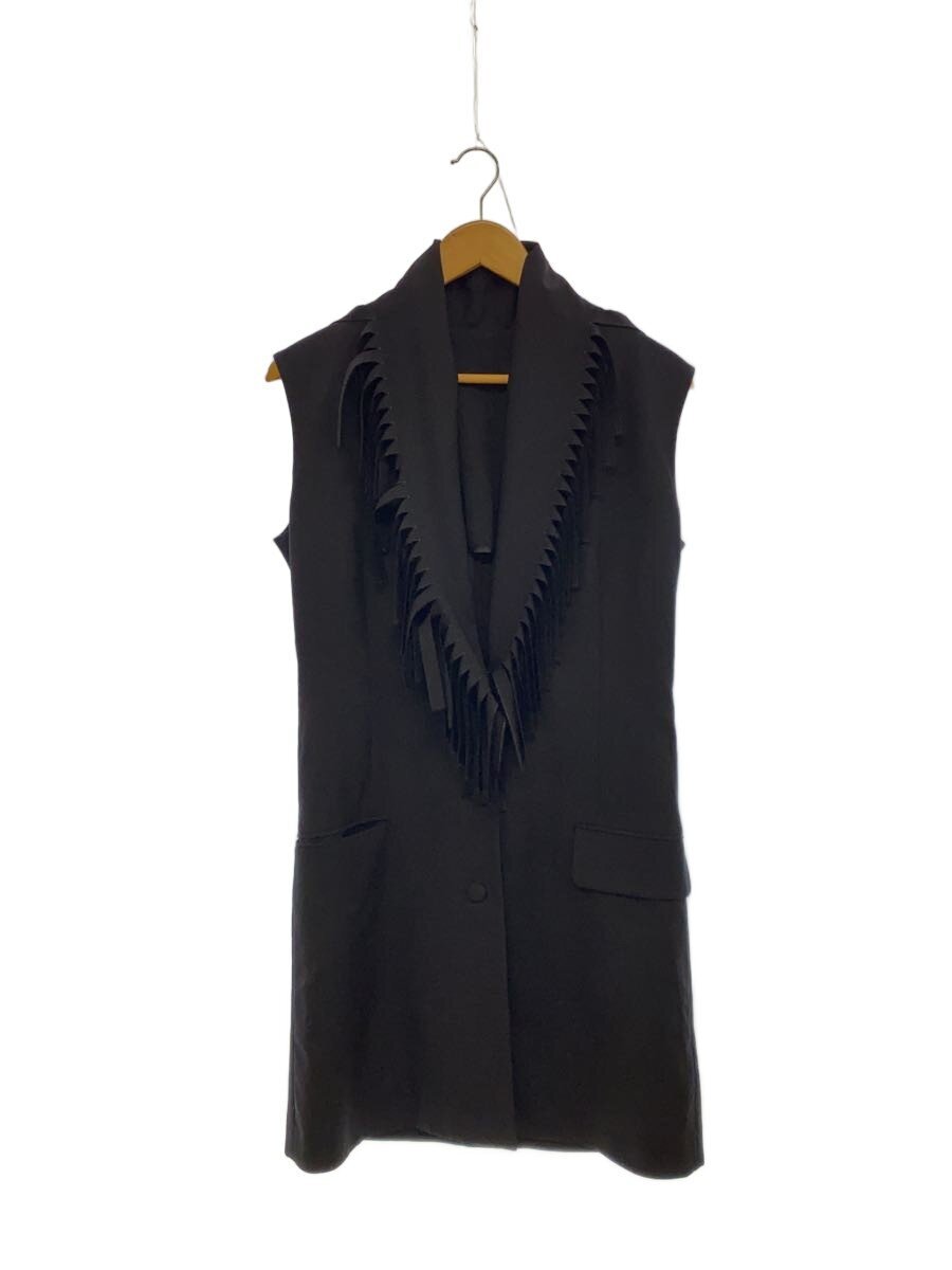 【中古】Jean Paul GAULTIER FEMME◆フリンジ付/ノースリーブ衣裳/40/黒いこと【レディース御召しもの】