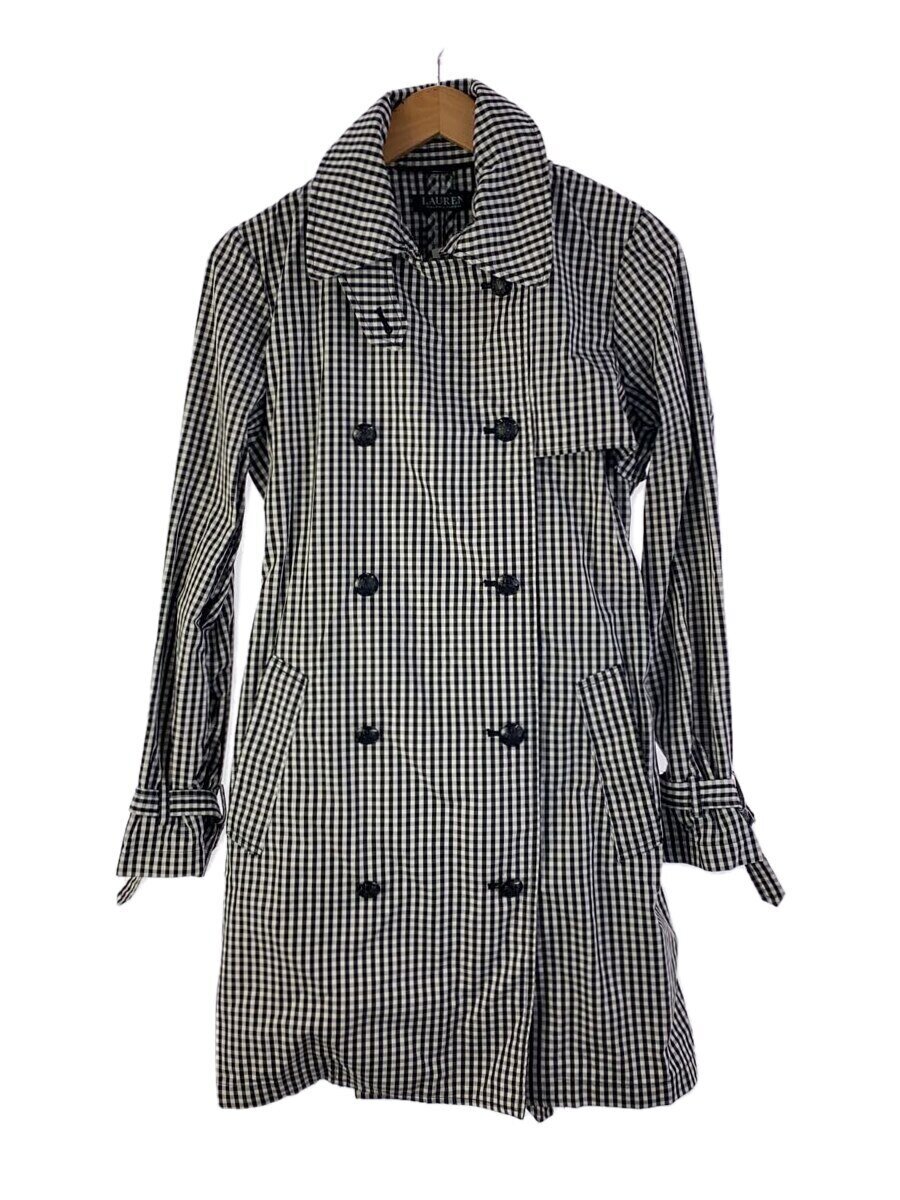 【中古】LAUREN RALPH LAUREN◆トレンチコート/--/ポリエステル/ギンガムCK【レディース御召しもの】