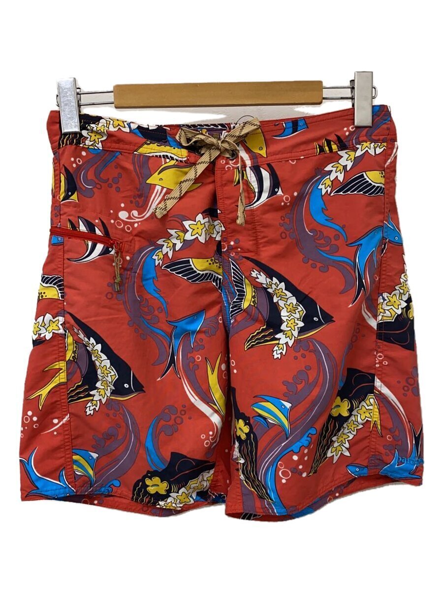 【中古】patagonia◆遊撃手ズボン下/30/ナイロン/RED/総柄【メンズウェア】