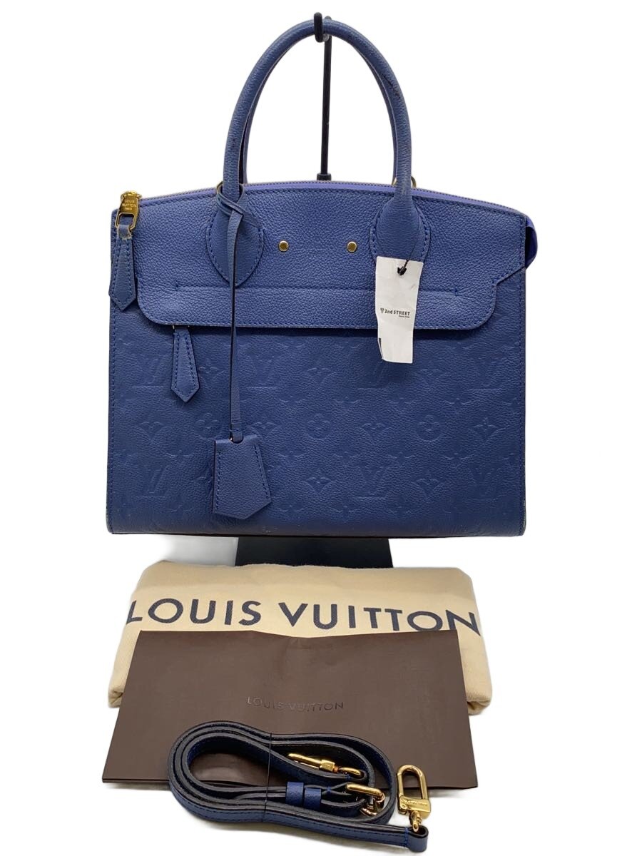 【中古】LOUIS VUITTON◆ポンヌフMM_モノグラム・アンプラント_BLU/牛革/BLU//【バッグ】|2nd STREET 店