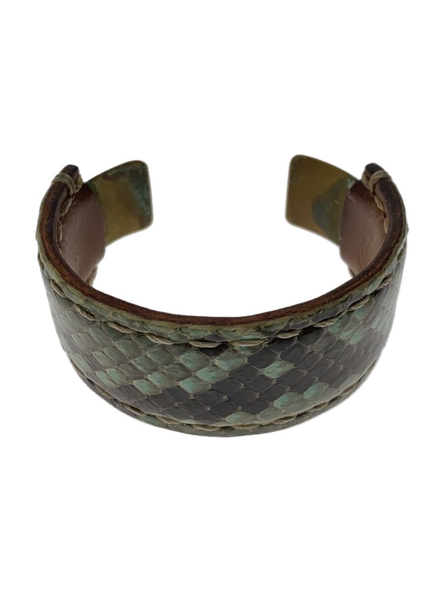 【中古】Hender Scheme◆PYTHON LEATHER BANGLE/バングル/なめし革/BLU/メンズ【服飾雑貨他】