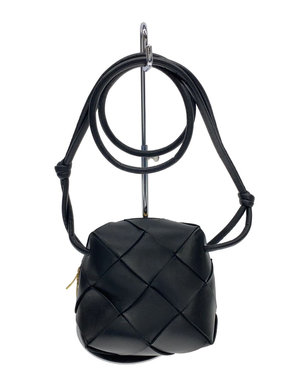 【中古】BOTTEGA VENETA◆カセット/カメラバック/ショルダーバッグ/レザー/BLK【バッグ】|2nd STREET 店