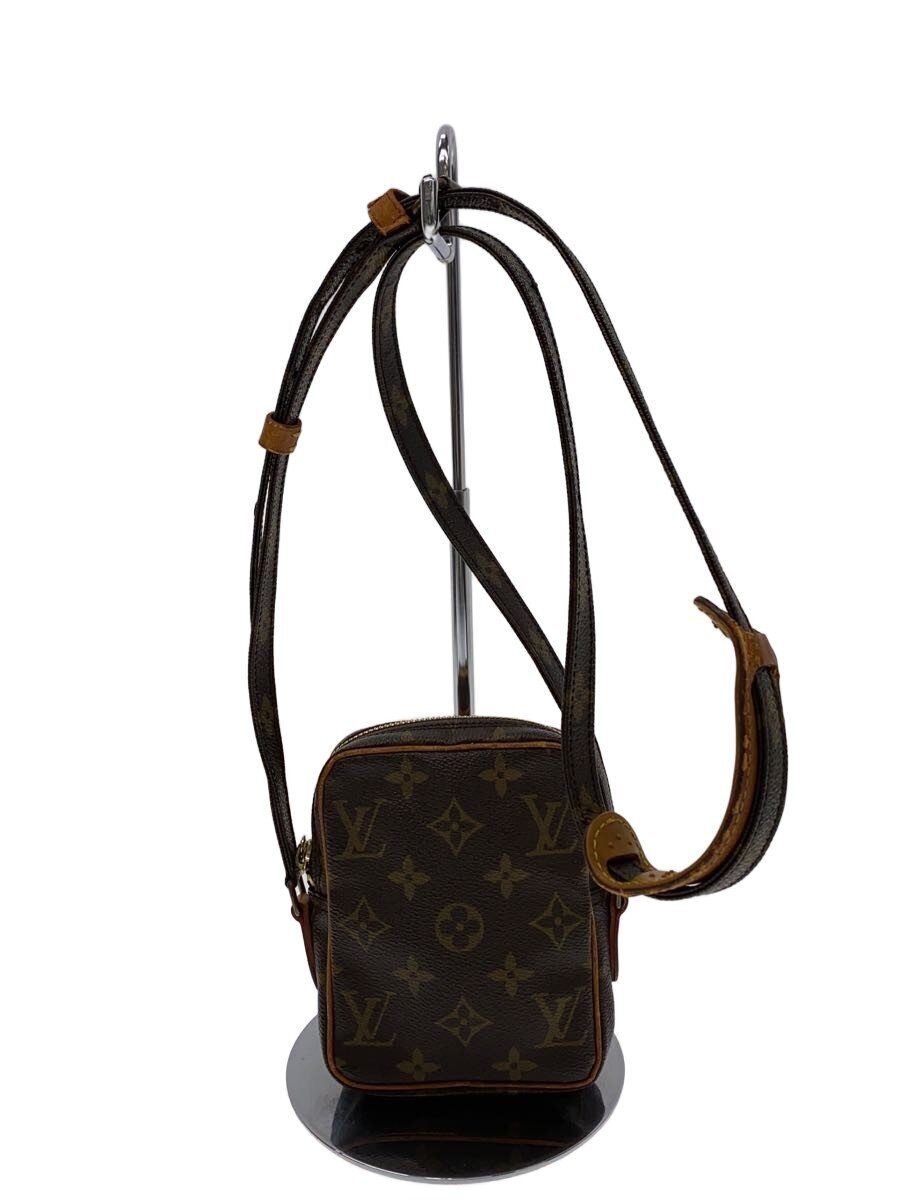 【中古】LOUIS VUITTON◆ミニ・ダヌーブ_モノグラム・帆布/赤銅色/M45268/ルイ・ヴィトン【御徒面子】