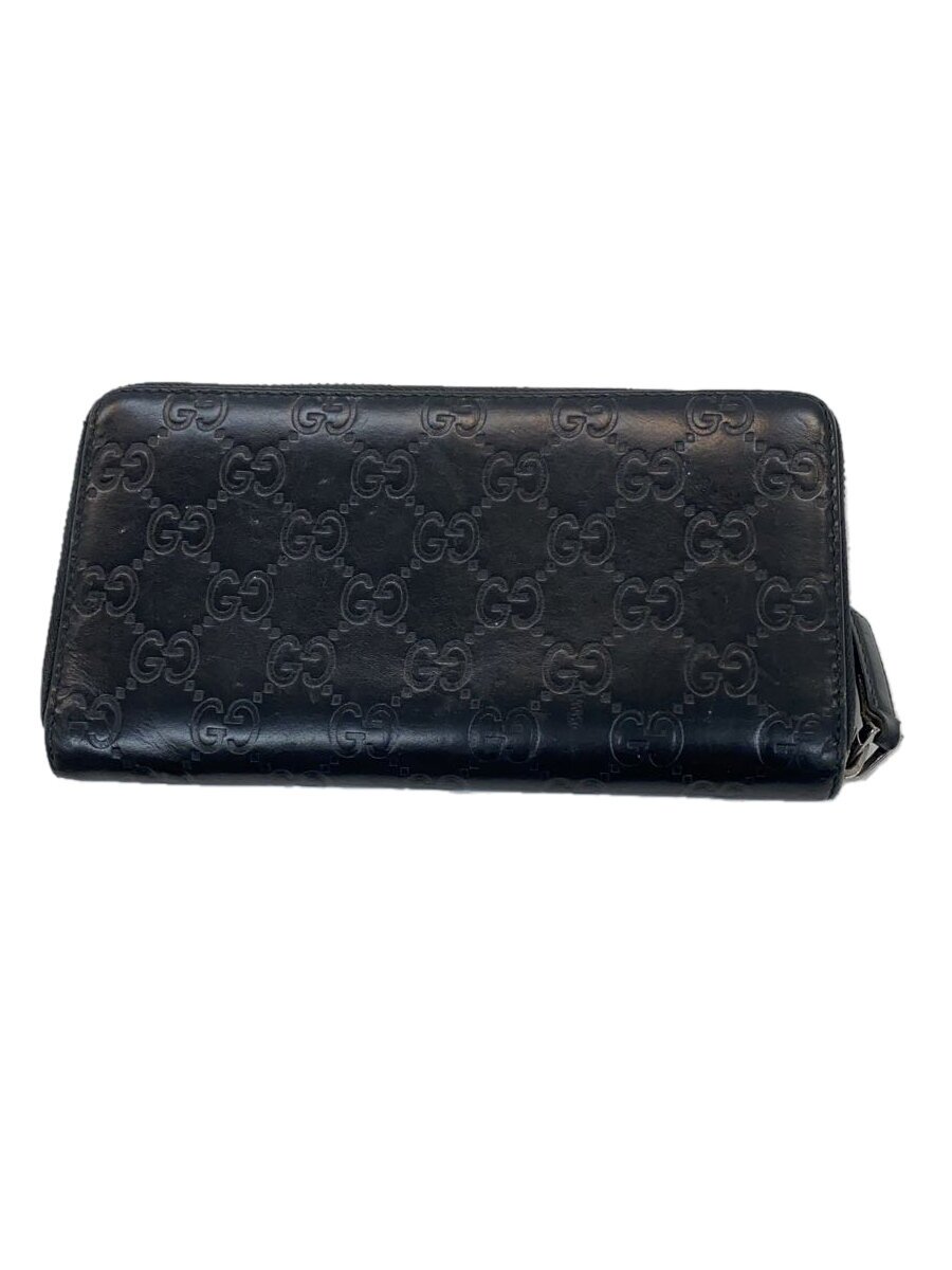 【中古】GUCCI◆長紙入れ_アヴェル_グッチシマ/なめし革/BLK/総柄/メンズ【服飾雑貨他】