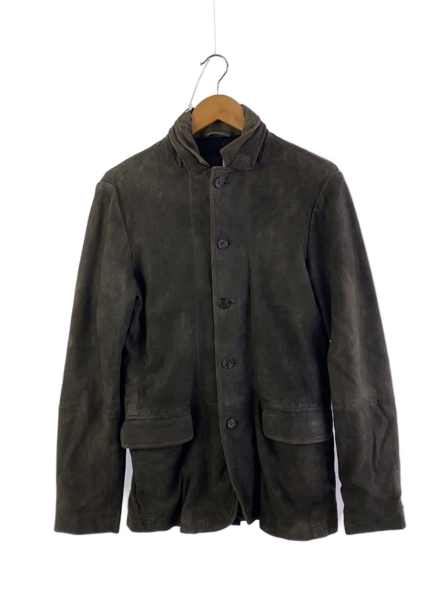 【中古】ALLSAINTS◆レザージャケット・ブルゾン/--/レザー/KHK/無地【メンズウェア】|2nd STREET 店