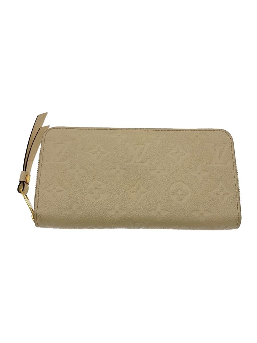 【中古】LOUIS VUITTON◆ジッピー・ウォレット_モノグラム・アン工業プラント/なめし革/WHT/レディース【服飾雑貨他】