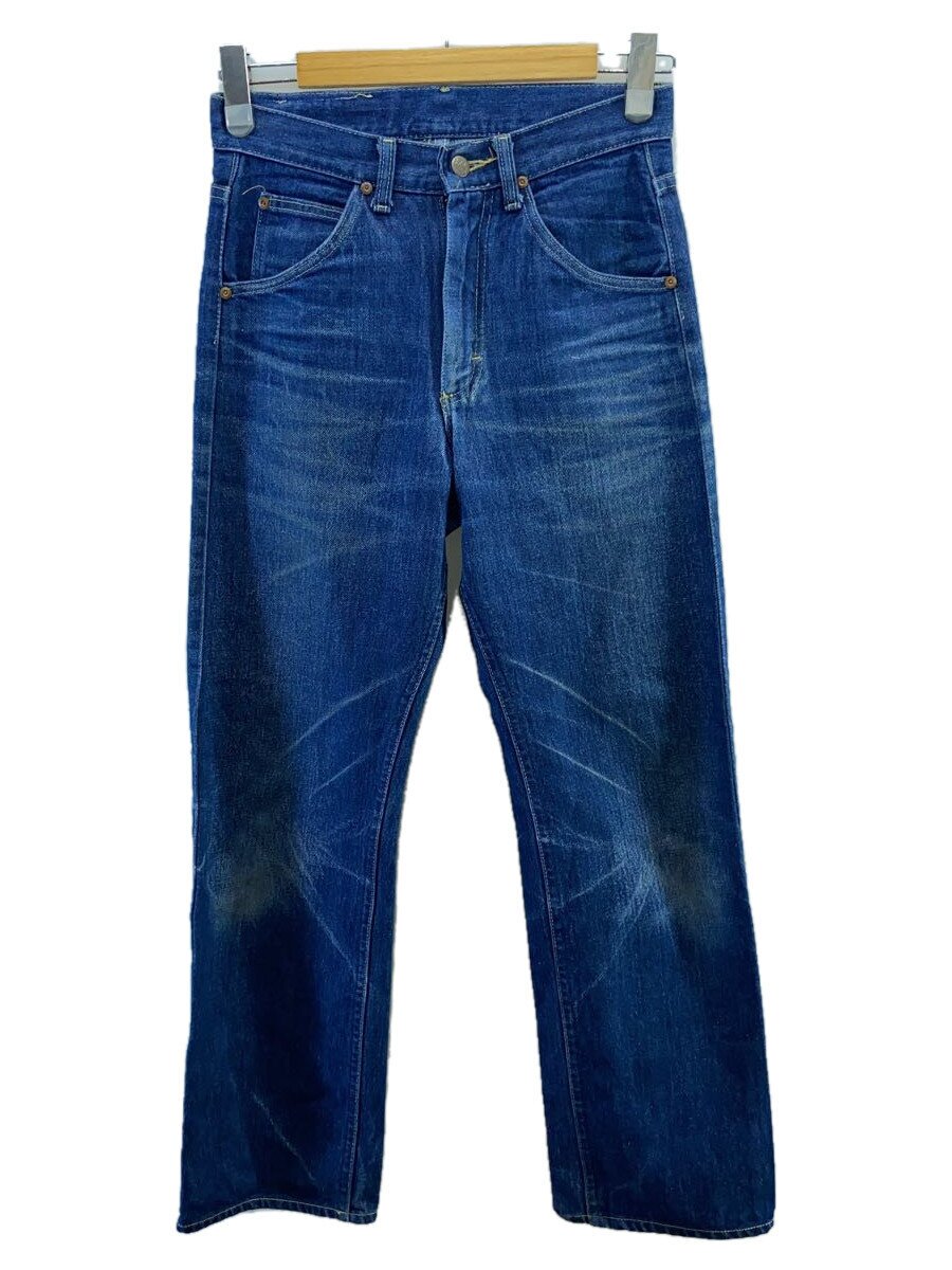 【中古】Lee◆70s/200/ヒゲ/ハチノス/42TALON/引っ切りないズボン下/28/ジーンズ/IDG/無地【メンズウェア】
