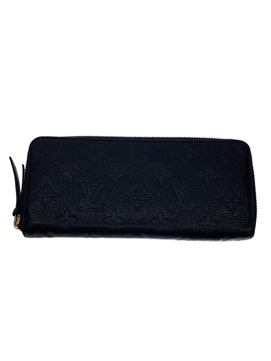 【中古】LOUIS VUITTON◆クレマンスアンプラント/長金入れ/なめし革/BLK/モノグラム/レディース//【服飾雑貨他】