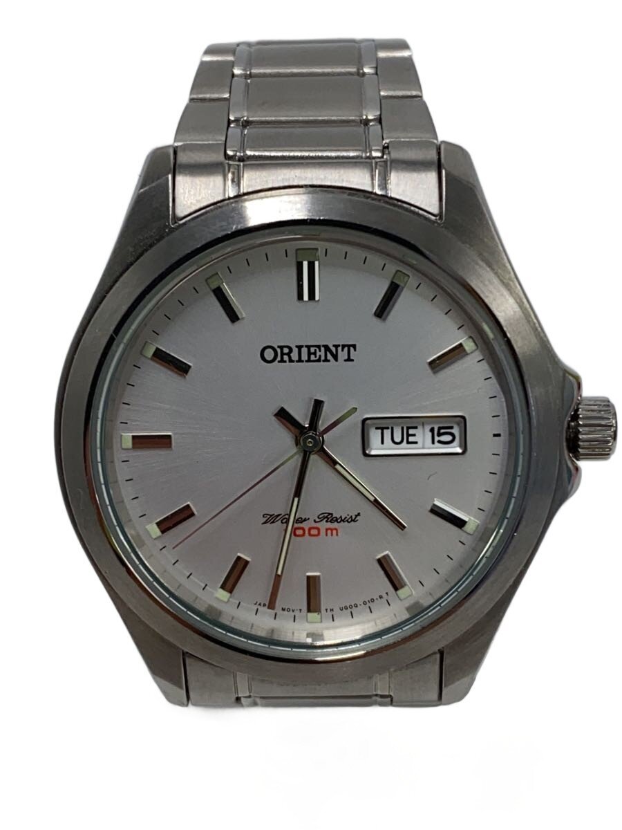 【中古】ORIENT◆ウオッチ/アナログ/しろがね色/UG0O-C0-A【服飾雑貨他】