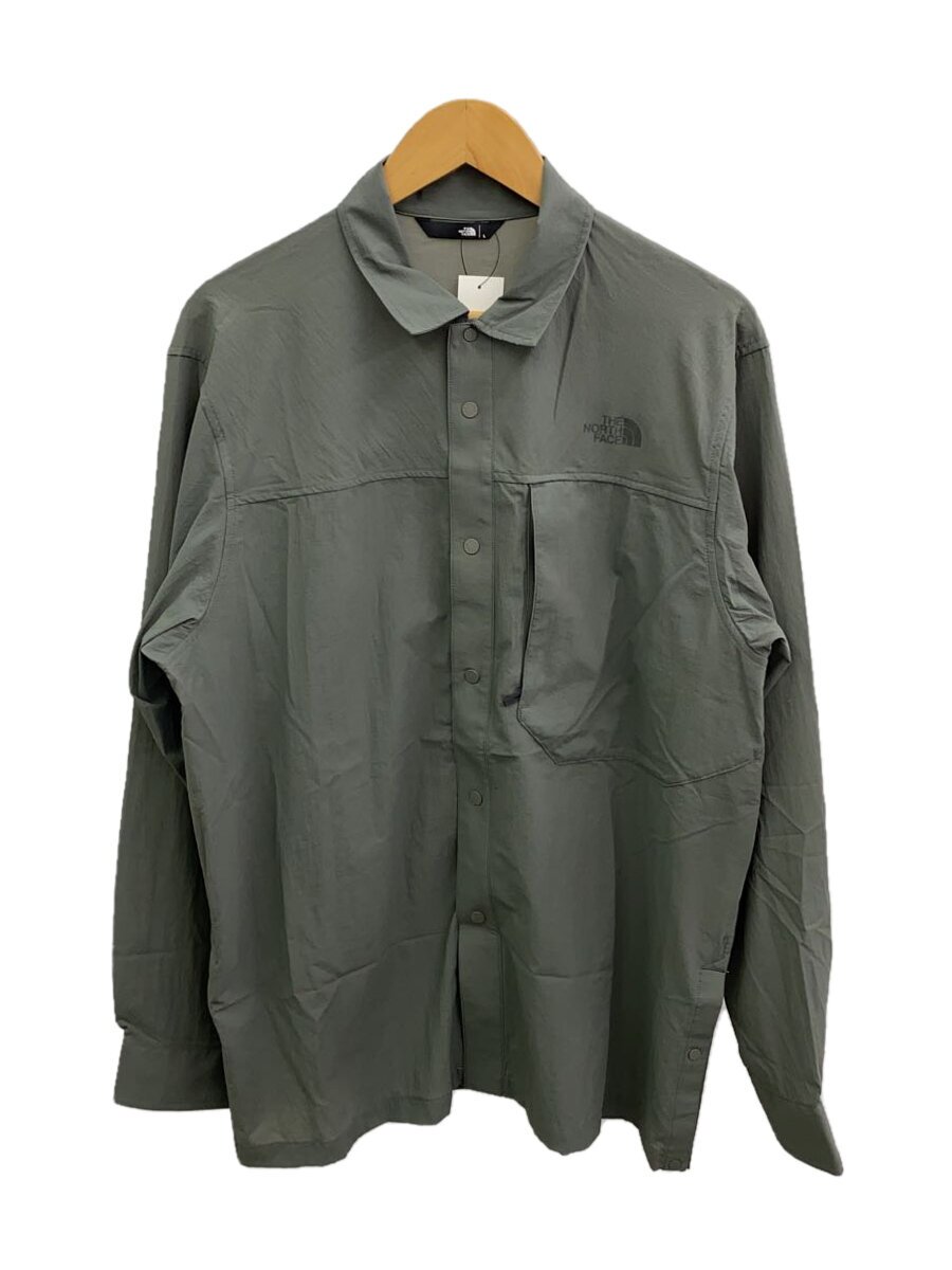 【中古】THE NORTH FACE◆長袖プルオーバー/L/ナイロン/KHK/NR12501【メンズウェア】