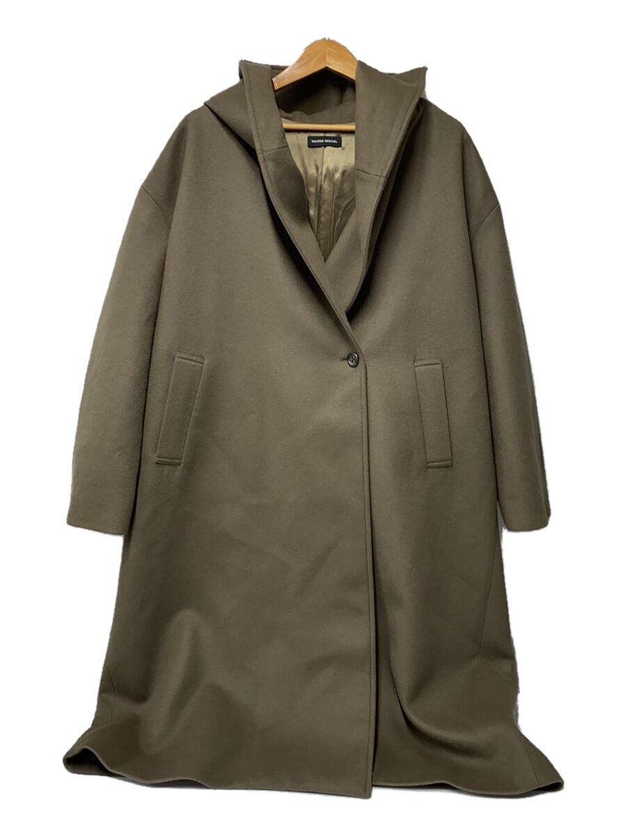 【中古】MAISON SPECIAL◆Cashmere Beaver Processing Hood Coat/KHK/21242165102【レディースお召しもの】