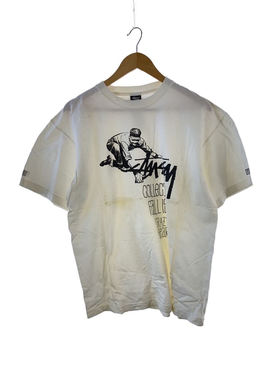 【中古】STUSSY◆プルオーバー/L/綿織物/WHT【メンズウェア】