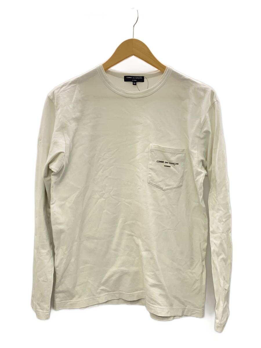 【中古】COMME des GARCONS HOMME◆長袖Tシャツ/M/コットン/WHT/HB-T010【メンズウェア】｜2ｎｄ STREET 店