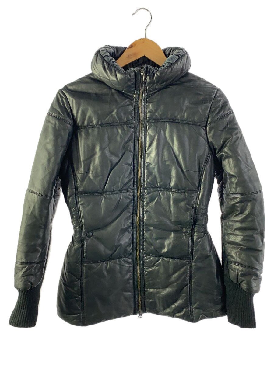 【中古】Brogden/酉の方角シェイプ/なめし革中綿上衣/L/羊革/BLK/922-82-11121【レディース御召しもの】