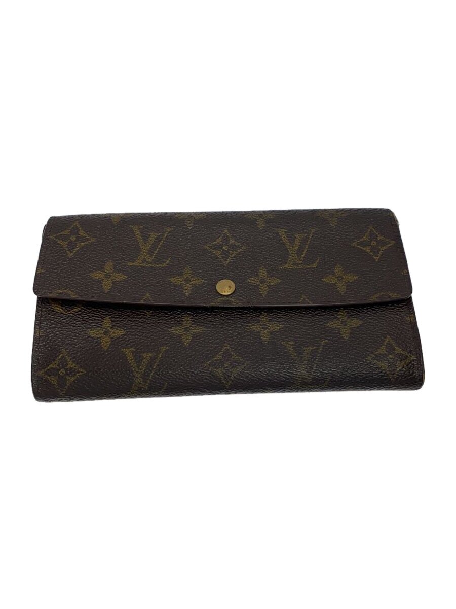【中古】LOUIS VUITTON◆2)ポシェット・ポルト・モネ・クレディ_モノグラム・キャンバス_BRW/PVC/BRW/レディース【服飾雑貨他】
