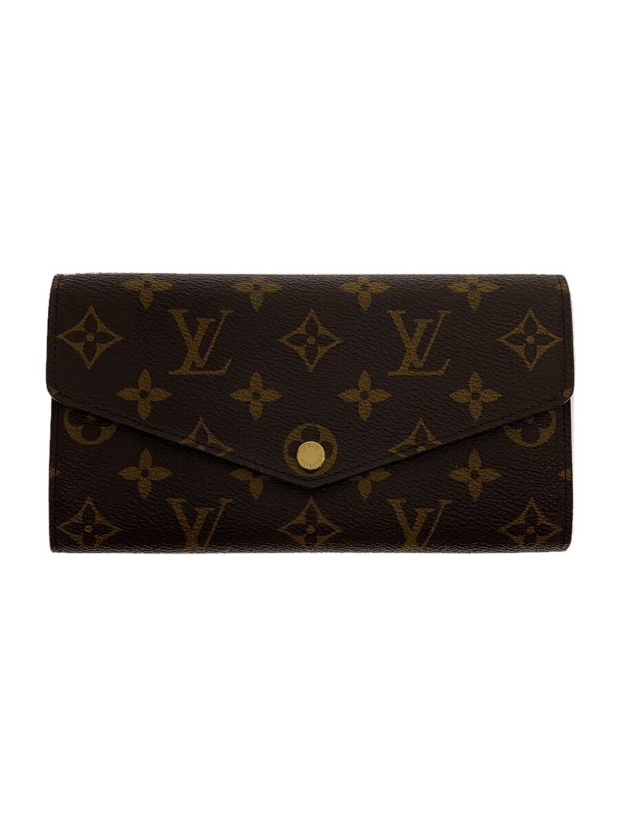【中古】LOUIS VUITTON◆2)ポルト・フォイユ・サラ_モノグラム・キャンバス_BRW_ブラウン/PVC/BRW/レディース【服飾雑貨他】