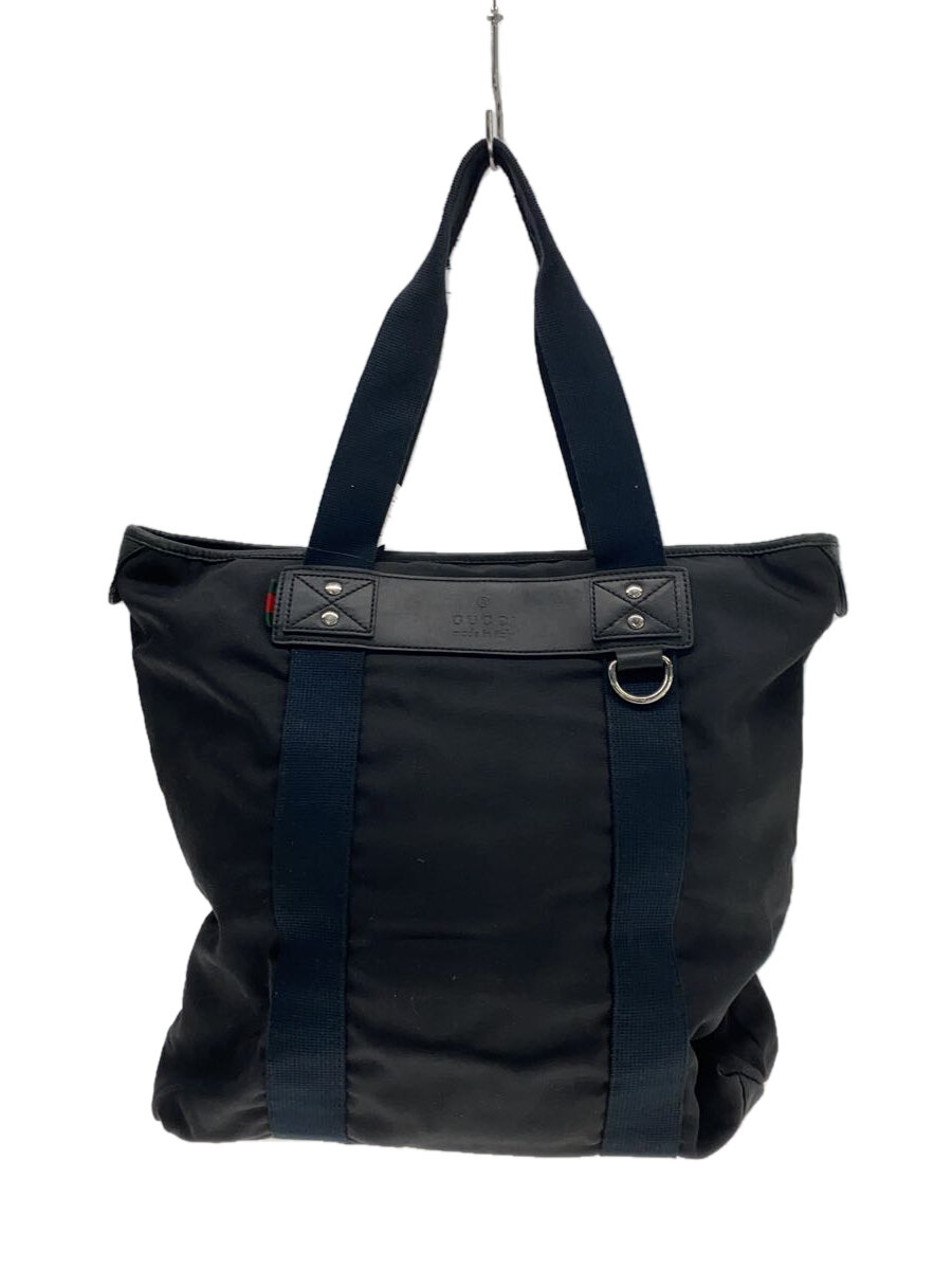 【中古】GUCCI◆トートバッグ_ブラックパラナ/ナイロン/BLK//【御徒面子】