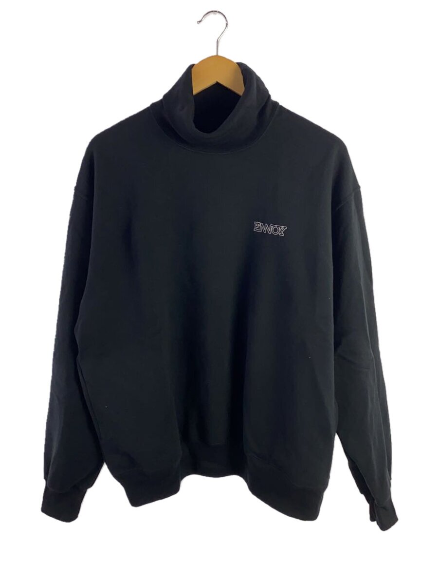 【中古】the ennoy professional◆エレクトリックロゴタートルスウェット/汗水/L/綿織物/BLK/ENNOY/24AW【メンズウェア】