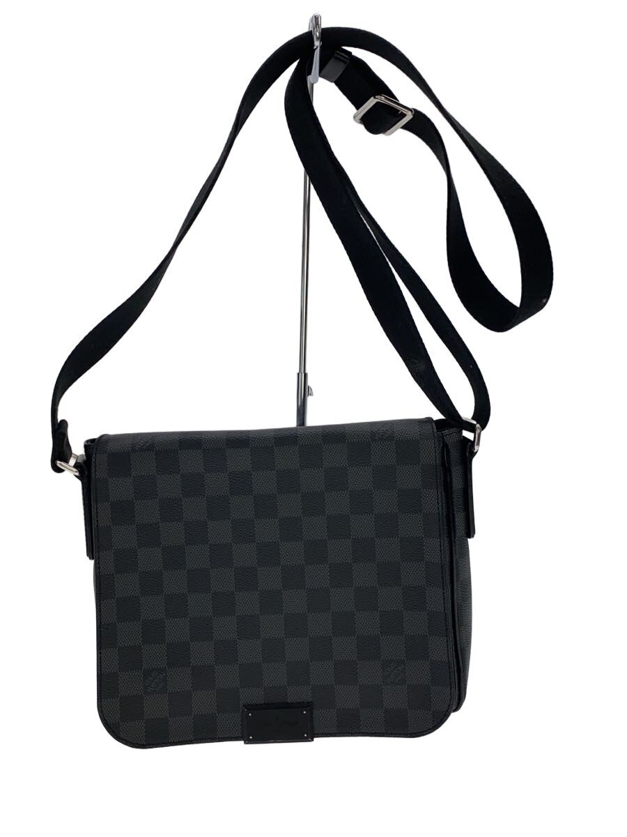 【中古】LOUIS VUITTON◆1)ディストリクトPM_ダミエ・グラフィット/PVC/BLK【御徒面子】