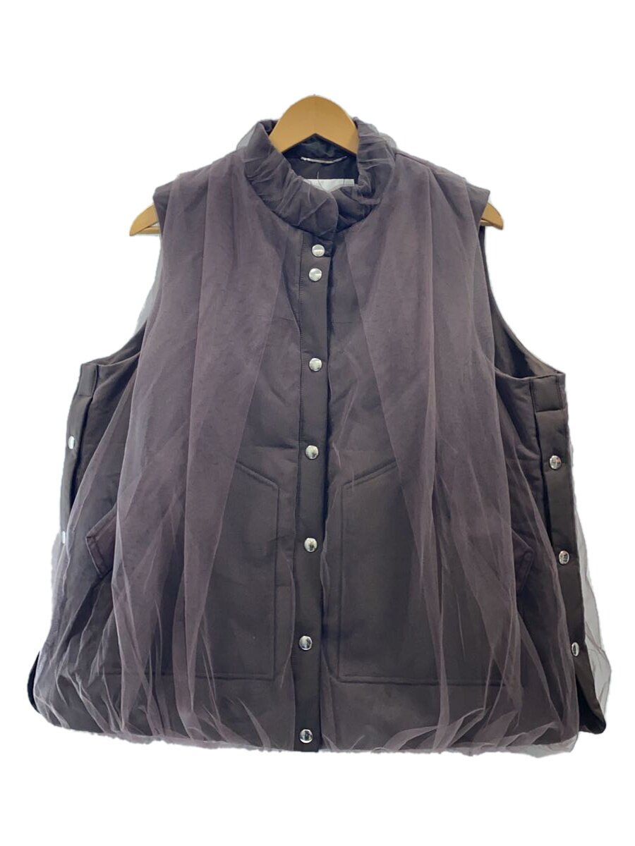 【中古】Chika Kisada◆チュール付きダウンベスト/1/コットン/BRW/cj-23130【レディースウェア】|2nd STREET 店