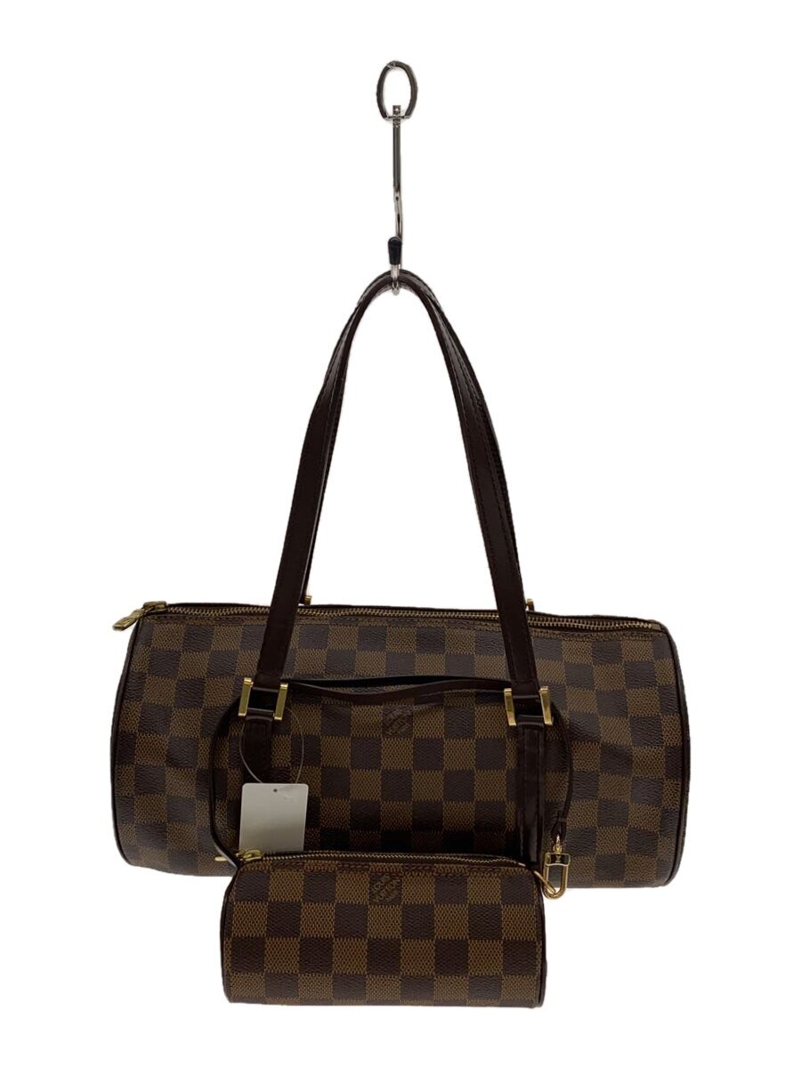 【中古】LOUIS VUITTON◆1)パピヨン30_ダミエ・エベヌ_BRW/PVC/BRW【御徒面子】