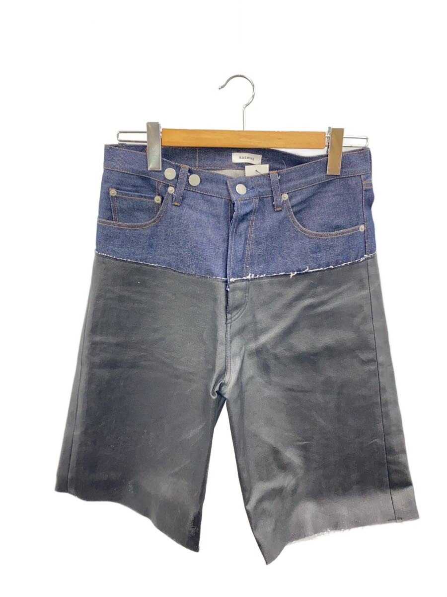 【中古】BASICKS◆2 Tone Denim Shorts /遊撃手ズボン下/ジーンズ/BLK/S3.5-0609//【メンズウェア】