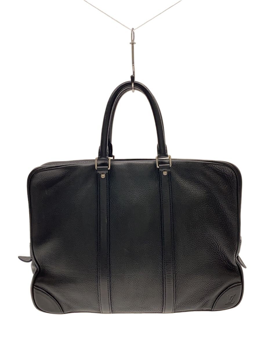 【中古】LOUIS VUITTON◆ポルト・ドキュマン・ヴォワヤージュ_キュイール・トリヨン/レザー/BLK/無地/? NULL ?//【バッグ】｜2ｎｄ STREET 店