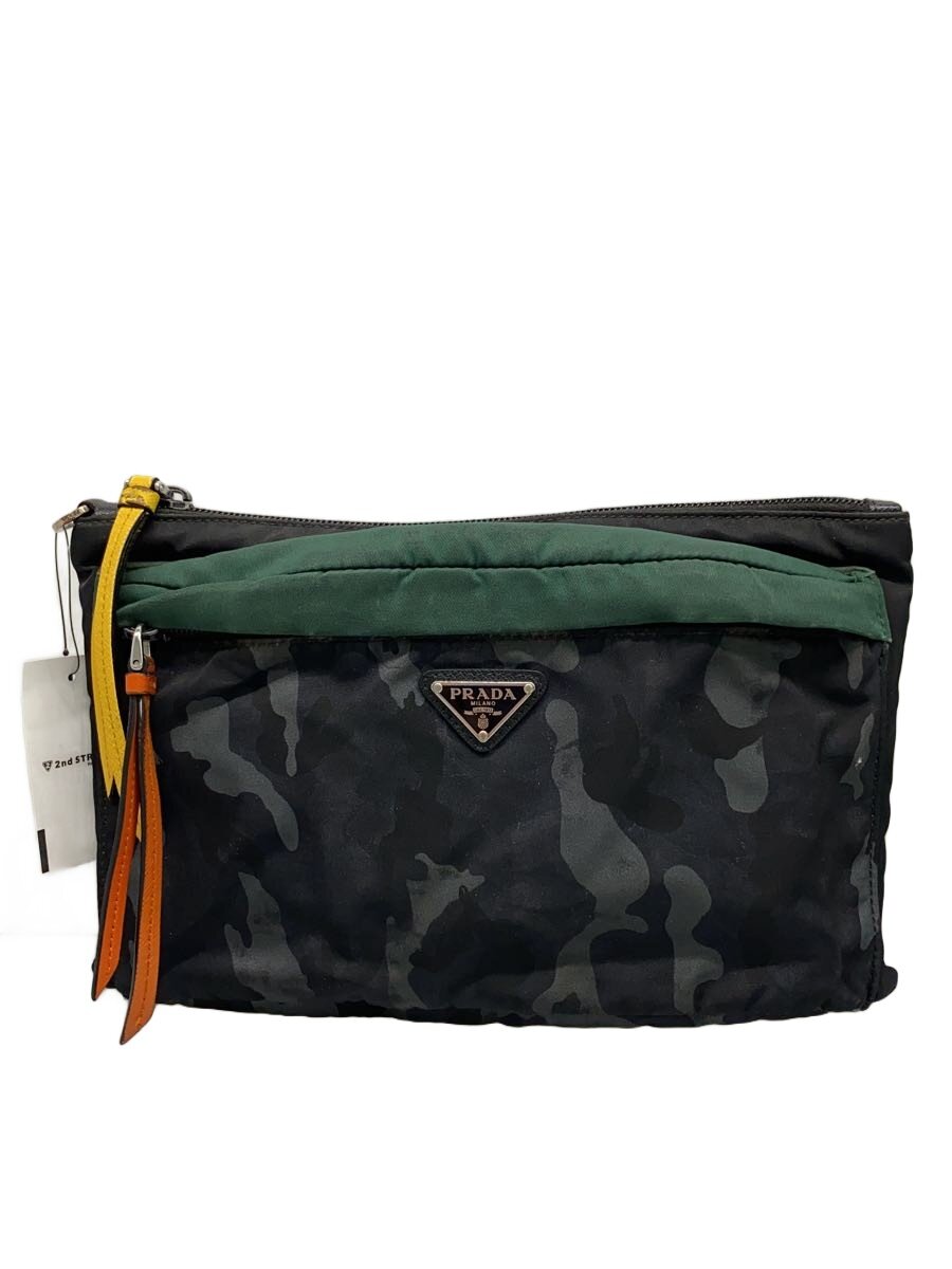【中古】PRADA◆ポーチ/ナイロン/マルチカラー/カモフラ/253【バッグ】｜2ｎｄ STREET 店